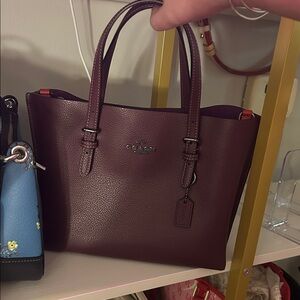 Coach Willow Burgundy Leather Tote Bag